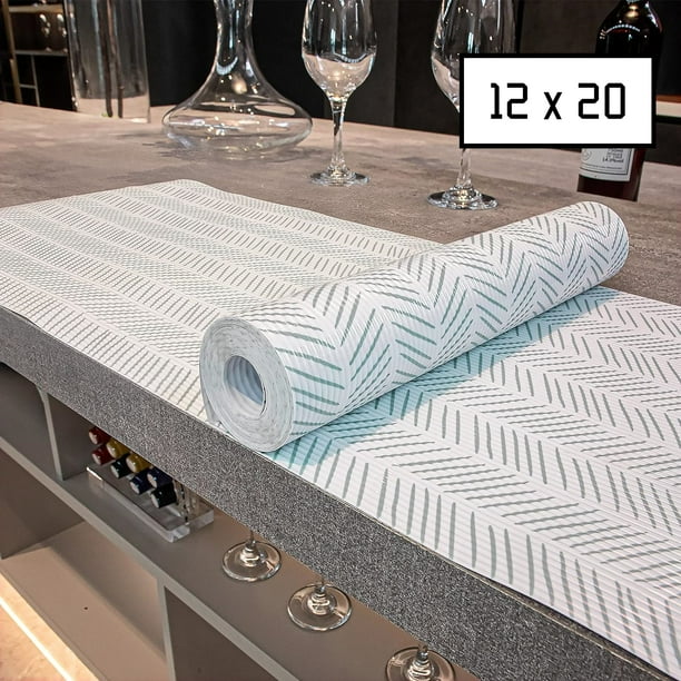 Metronic Shelf Liner 12x20 ft White Non Adhesive Premium Non Slip Drawer Liner Waterproof Shelf