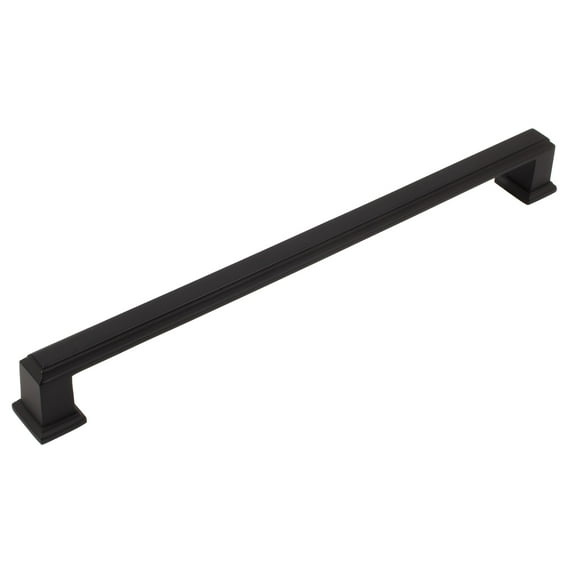 Metropolis Cabinet Pull, 224 Millimeters, Matte Black by Stone Harbor Hardware