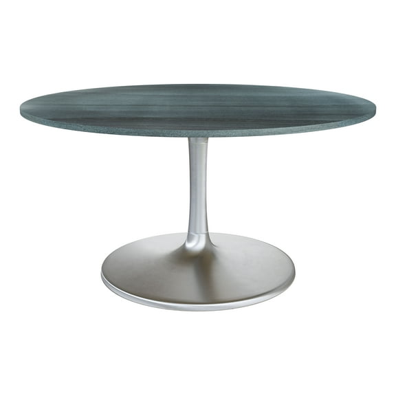 Metropolis Dining Table (60") Gray & Silver