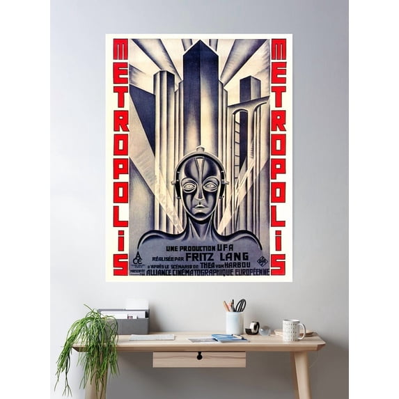Metropolis Fritz Lang Retro Classic Movie Poster Wall Art, Poster Only ...