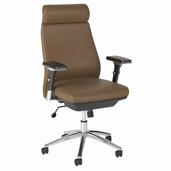 Metropolis High Back Executive Office Chair in Saddle Tan - Bonded Leather