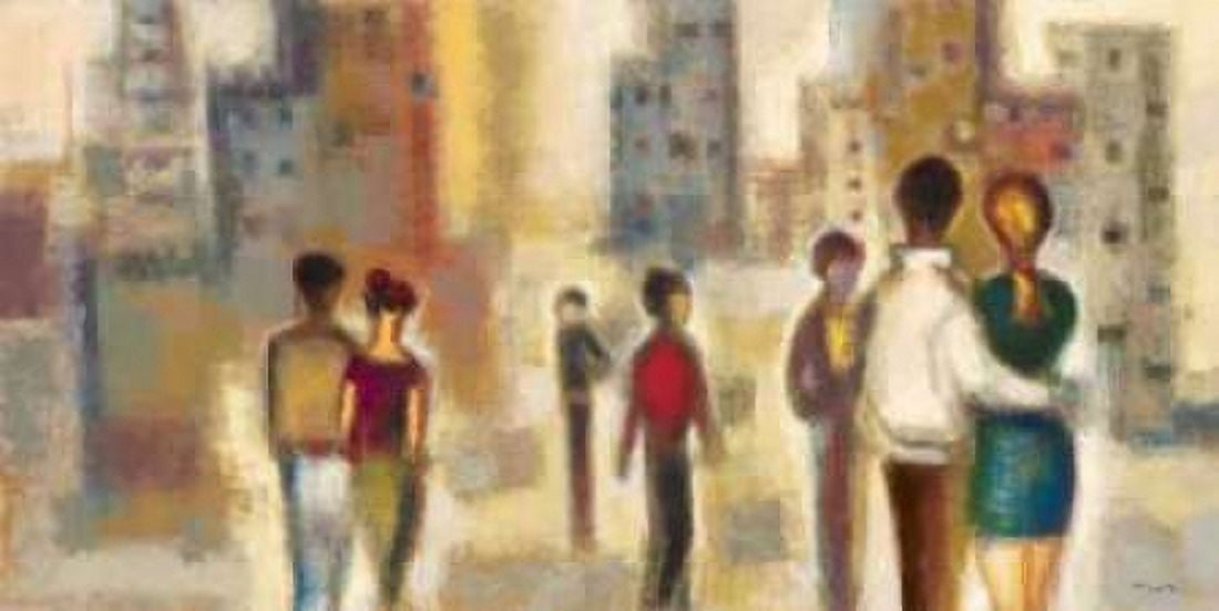 Metropolis III Canvas Art - Michael Lentz (24 x 48)