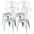 thumbnail image 1 of Metropolis Metal Industrial Side Chair (Set of 4) - na Dining Chairs Distressed White, 1 of 5