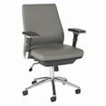 thumbnail image 1 of Office 500 Mid Back Leather Executive Chair in Light Gray - Bonded Leather, 1 of 8