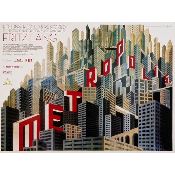 Metropolis Movie Poster Giclee Print Reprint 27Inx40In for any room 27x40 Square Adults Best Posters