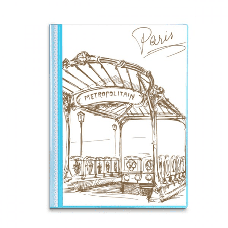 Metropolitain Station France Paris Landmark Book Sheet Protectors Portfolio Binder Folder