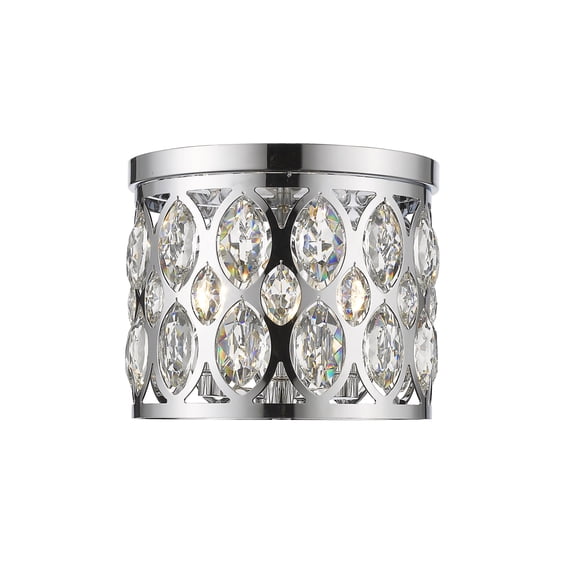 3 Light Flush Mount In Metropolitan Style 12 Inches Wide By 9.75 Inches High-Chrome Finish Z-Lite 6010F12ch