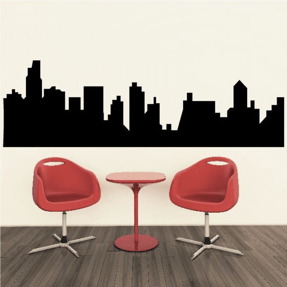Metropolitan Area Skyline Decal - 36 Inches