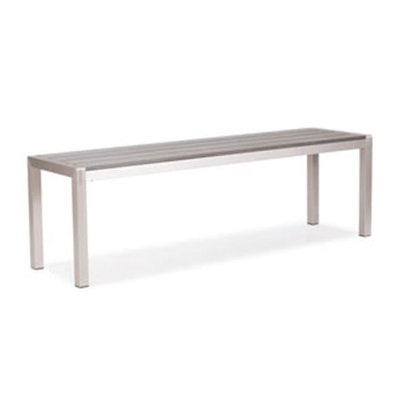 Zuo Modern Metropolitan Bench in Brushed Aluminum