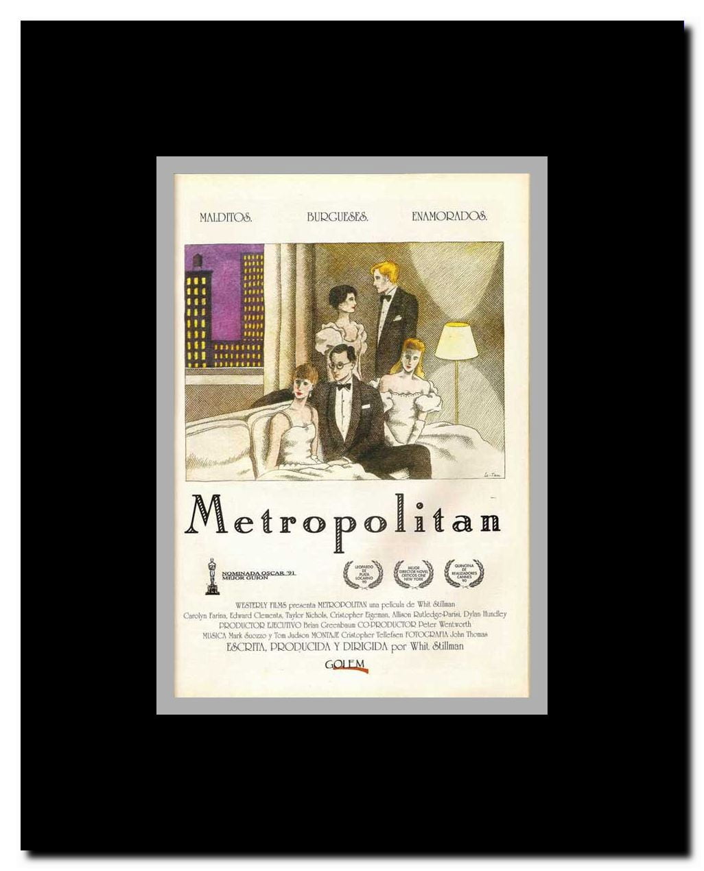 Metropolitan Framed Movie Poster