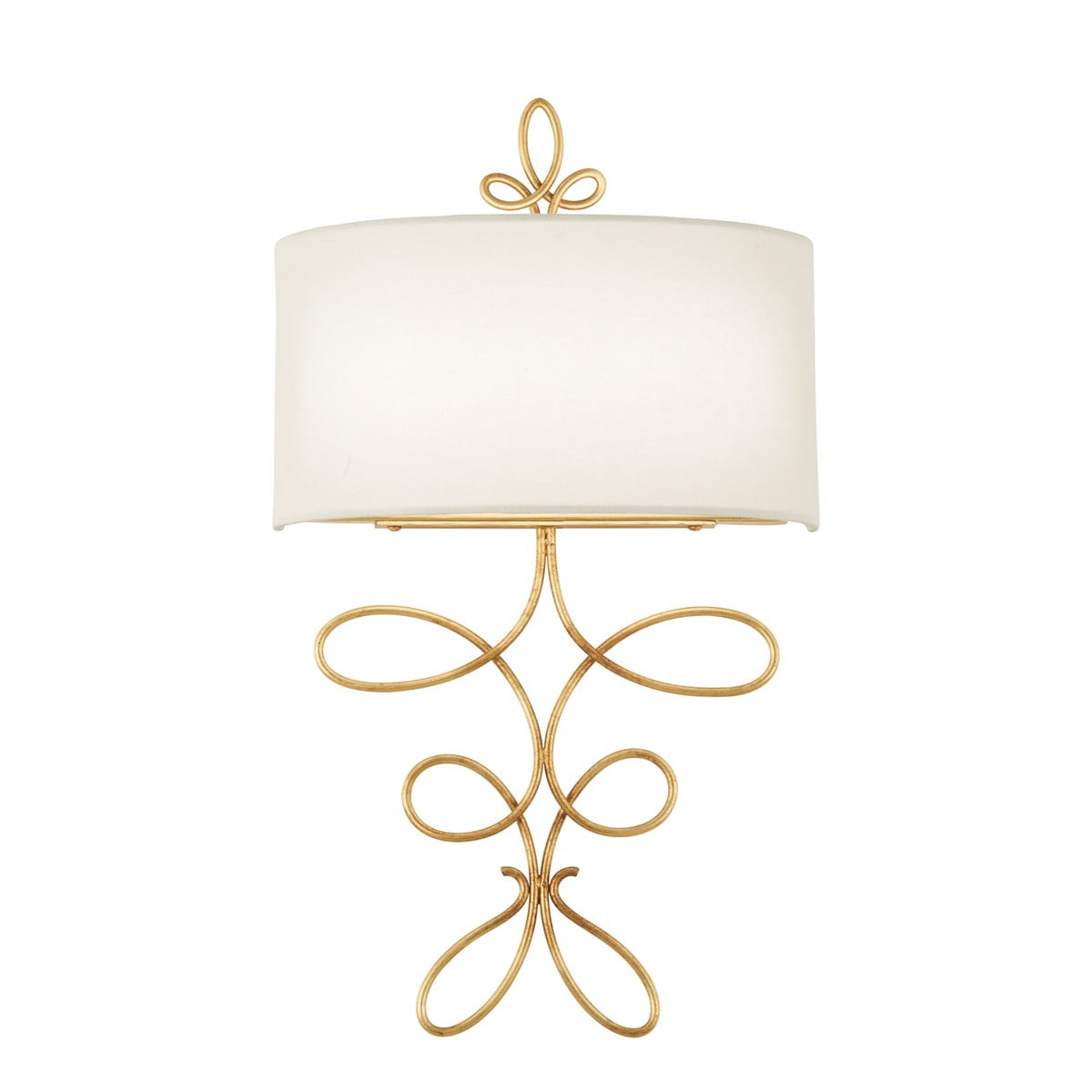 Ardent Gold Leaf Dimmable LED Wall Sconce with Frosted Glass