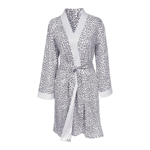 Metropolitan Manufacturing Womens Nightgown and Robe Set Matching Gown and Robe Sets - Jaguar Print, XL