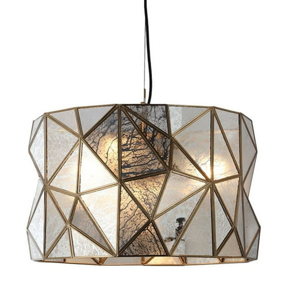Metropolitan N1693 Geo-Gem 3 Light 20" Wide Pendant - Artisan Brass