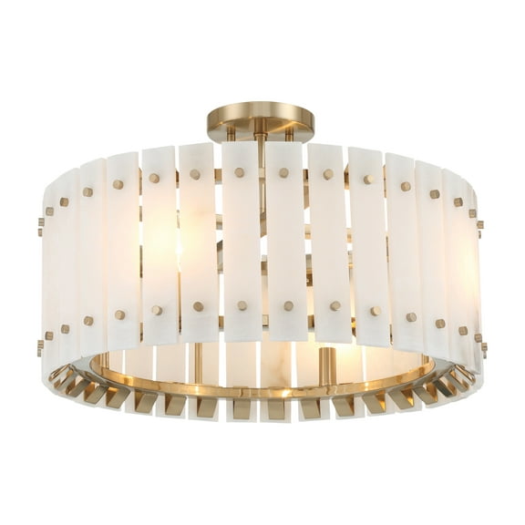 Metropolitan N1844-776 Bardon 4 Light 21" Wide Semi-Flush Drum Ceiling Fixture - Celeste