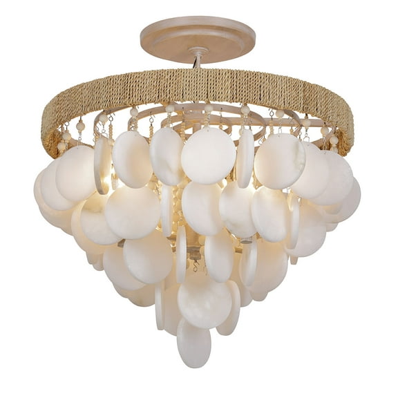 Metropolitan N1914 Aurelias Cove 4 Light 17" Wide Semi-Flush Waterfall Ceiling Fixture -