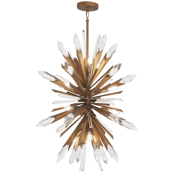 Metropolitan N1947-739 Elsa 12 Light 26" Wide Crystal Pendant - Gold