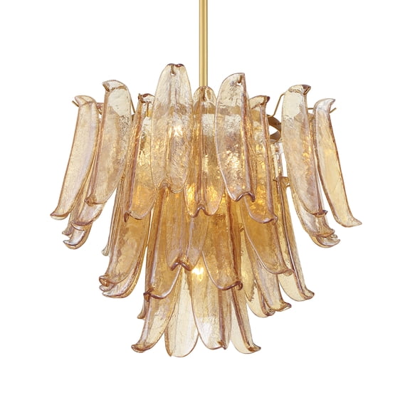 Metropolitan N1997-A-732 Regent 9 Light 23" Wide Chandelier - Legacy Brass / Amber