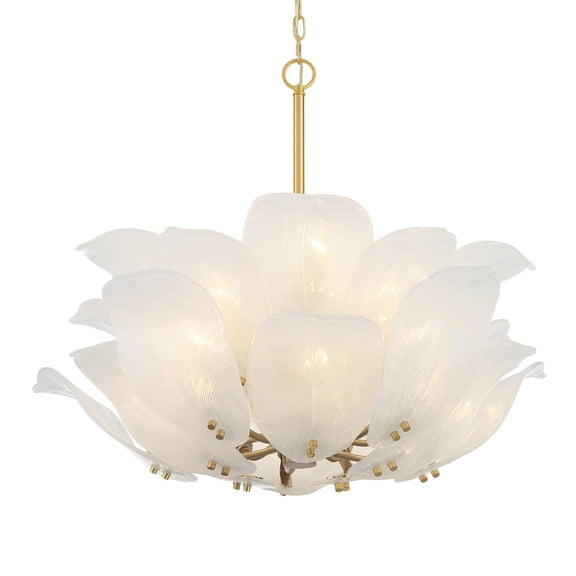 Metropolitan N2215 Orchid 10 Light 29" Wide Multi Light Pendant - Legacy Brass / White