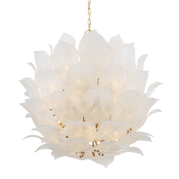 Metropolitan N2219 Orchid 24 Light 36" Wide Multi Light Pendant - Legacy Brass / White