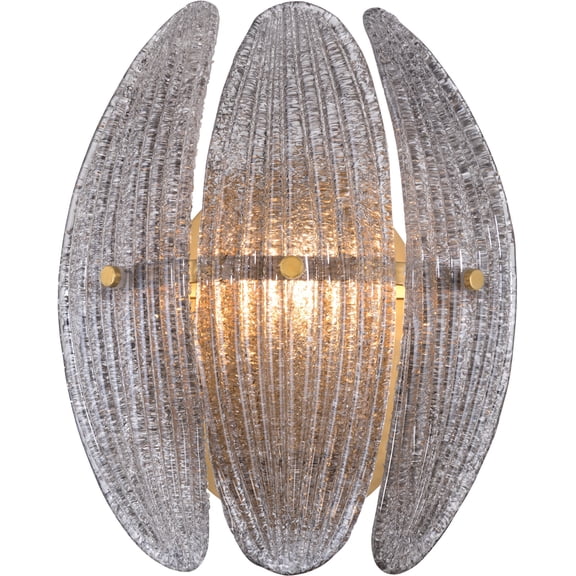 Metropolitan N2241-GR-732 Marclaire 12" Tall Wall Sconce - Legacy Brass / Grey
