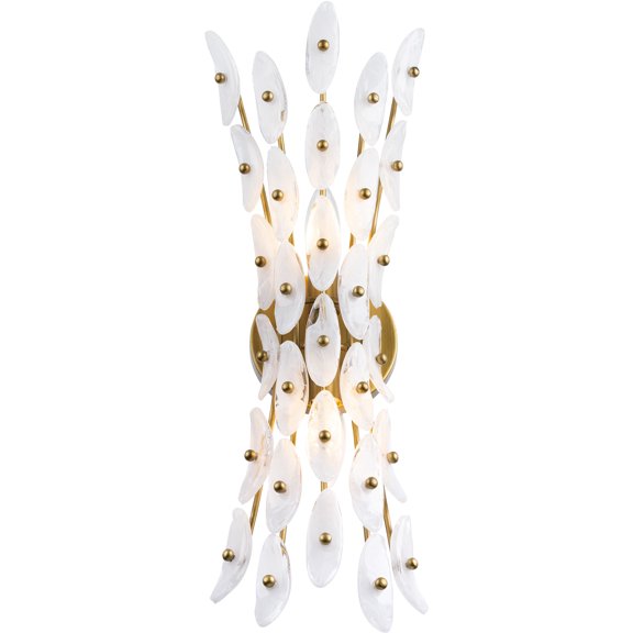 Metropolitan N3402 Sorra 2 Light 22" Tall Wall Sconce - Painted Legacy Brass / White Swirl