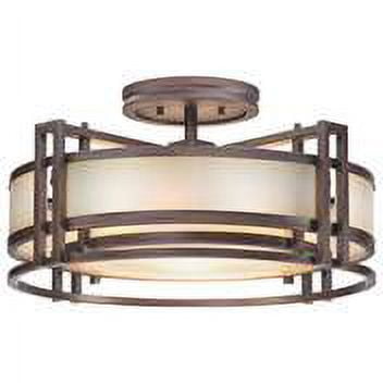 Metropolitan N6964-1-267B Underscore 3 Light Semi Flush in Cimmaron Bronze,