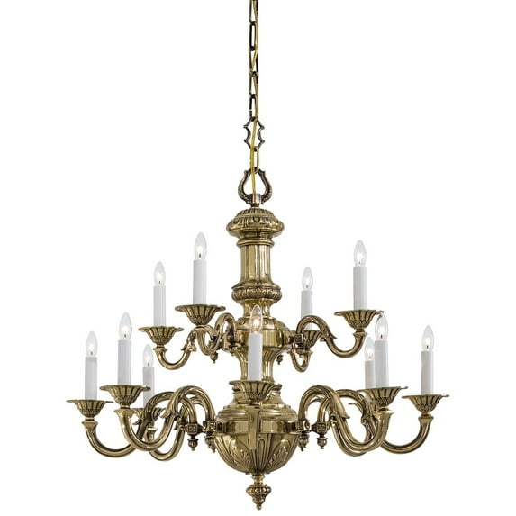 Metropolitan N700212 12 Light 31" Width 2 Tier Candle Style Chandelier From The