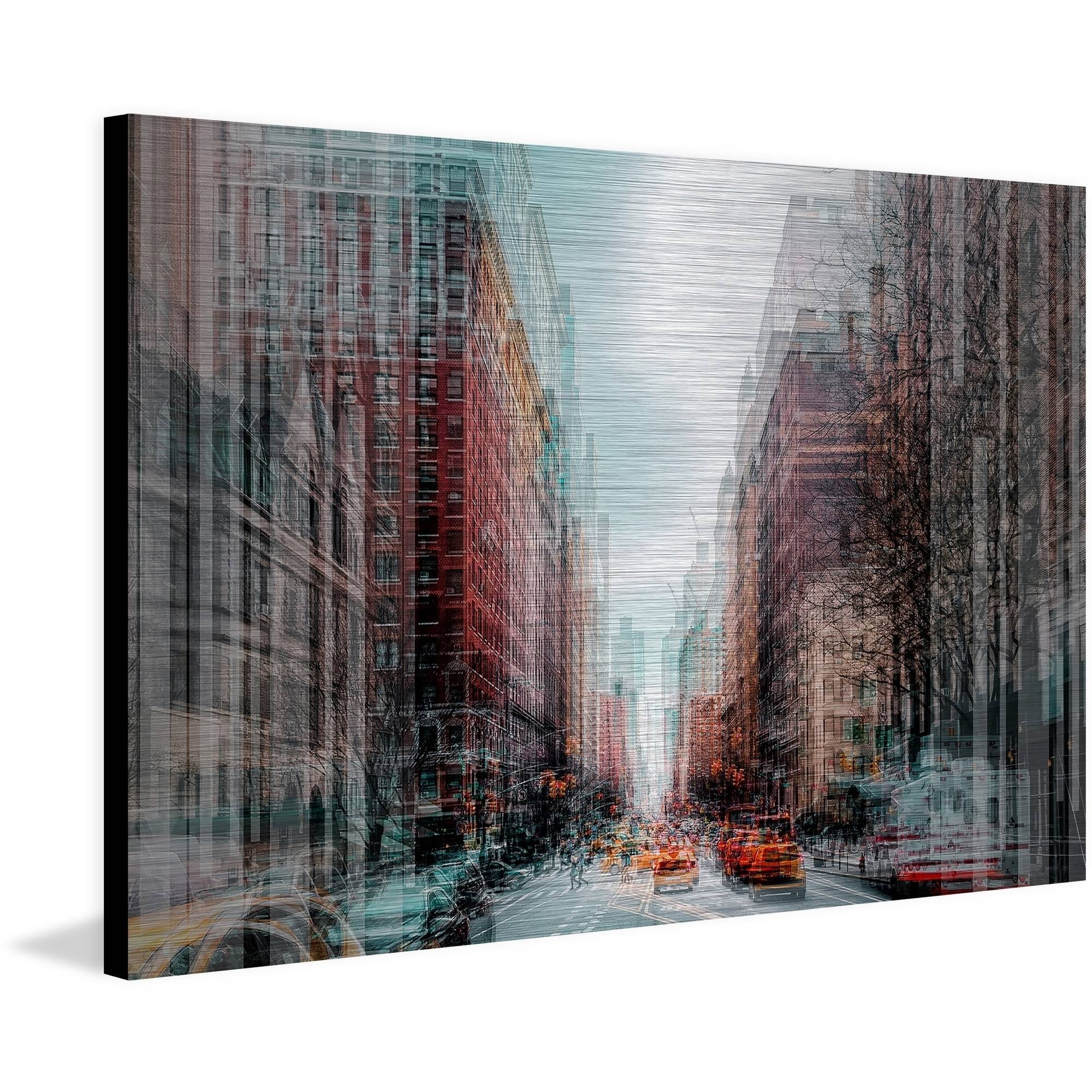 "Metropolitan" Painting Print on Brushed Aluminum