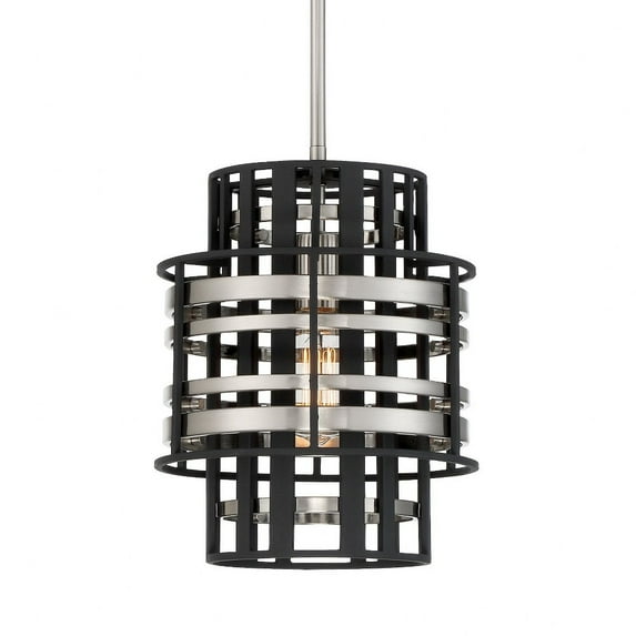 Metropolitan Preston 1-LT Mini Pendant - Brushed Nickel W/ Sand Coal - N7980-420