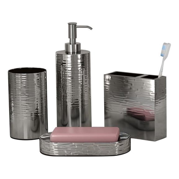 Metropolitan Set of 4 - Soap Dish Tbh, Tumbler & Lotion Pump