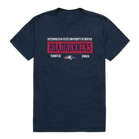 Metropolitan State University of Denver Roadrunners College Established T-Shirt, Navy - Extra Large