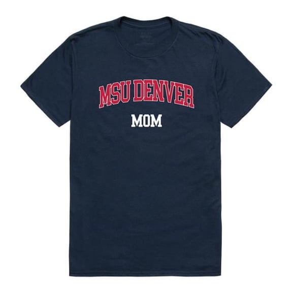 Metropolitan State University of Denver Roadrunners College Mom Short Sleeve T-Shirt, Navy - Small