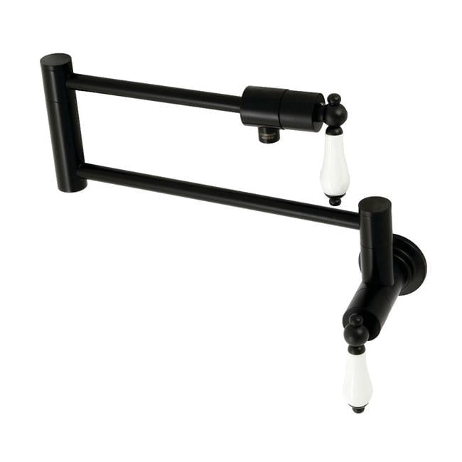 Metropolitan Wall Mount Pot Filler, Matte Black