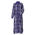thumbnail image 1 of Metropolitan Womens Long Sleeve Flannel Nightgown Zippered Housecoats for Women - Purple, 2X, 1 of 6