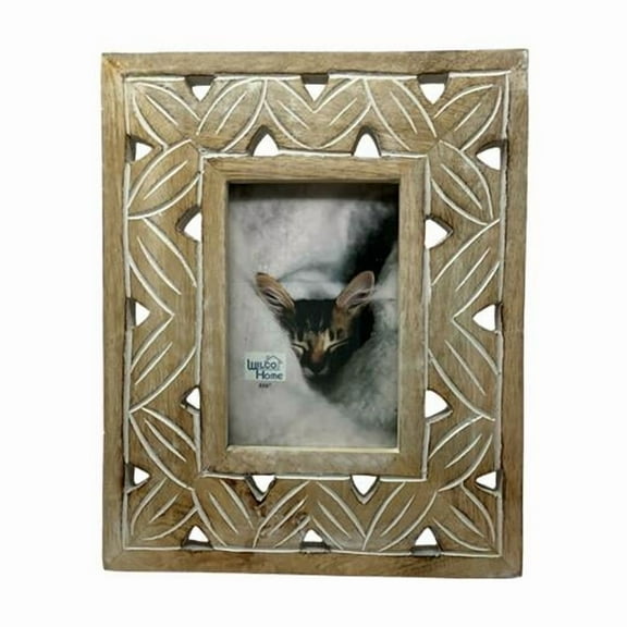 Metrotex Designs 12016 4 x 6 in. Leon Picture Frame - White Wash