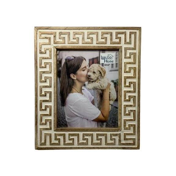 Metrotex Designs 12023 8 x 10 in. Athens Picture Frame - White Wash