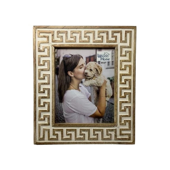 Metrotex Designs 12023 8 x 10 in. Athens Picture Frame - White Wash