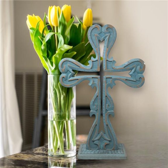 Metrotex Designs 12198 Noe Table Cross - Gray Wash