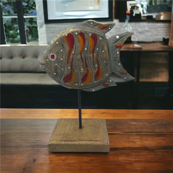 Metrotex Designs 12206 Aggie Angelfish on a Stand Fish Sculpture