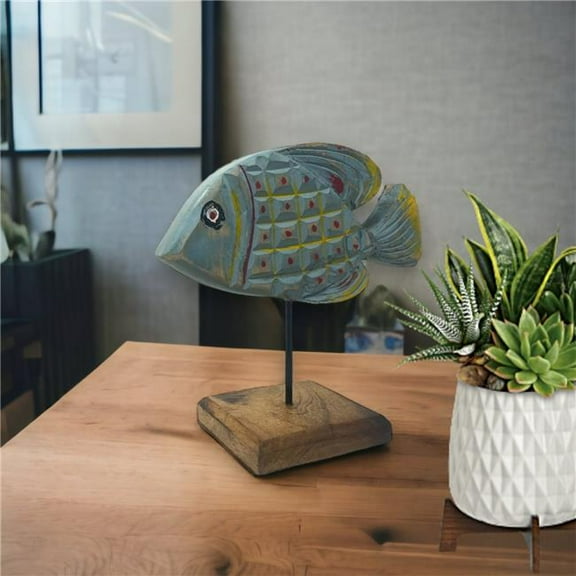 Metrotex Designs 12208 Bobby Bass on a Stand Fish Sculpture