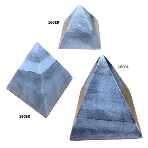 Metrotex Designs 16029 Small Marble Pyramid Figurine - Black