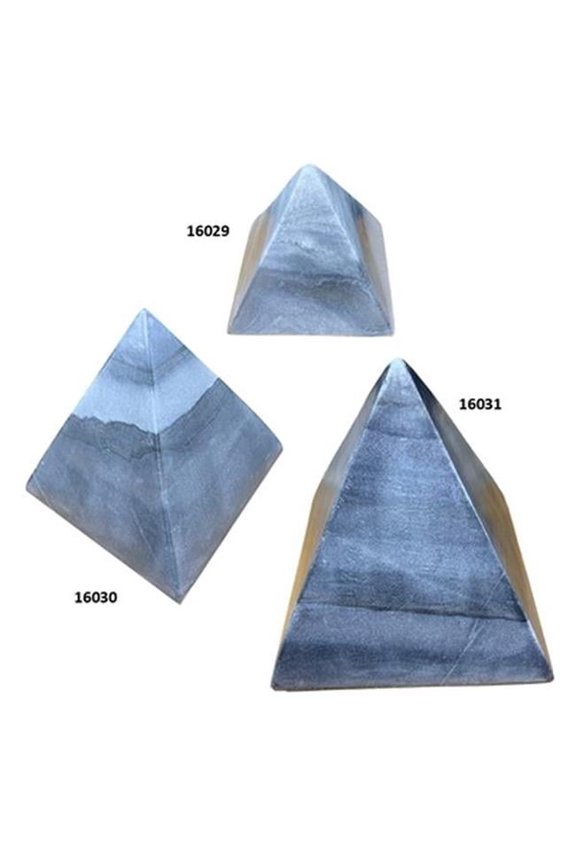 Metrotex Designs 16031 Large Marble Pyramid Figurine - Black