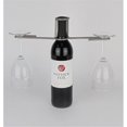 thumbnail image 1 of Metrotex Designs 29068 Wine Bottle 2-Stem Contemporary Holder-Pewter Powder Coat Finish, 1 of 2
