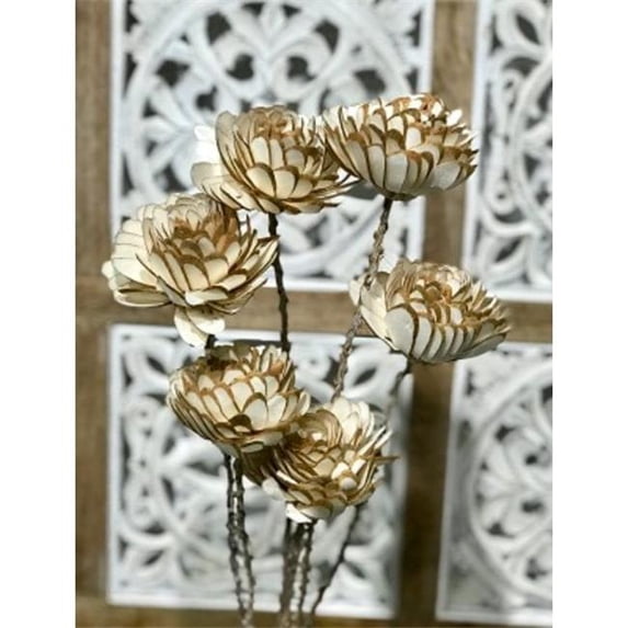 Metrotex Designs 41176 6 Stem Sliced Almond Flower Drop-in Bouquet
