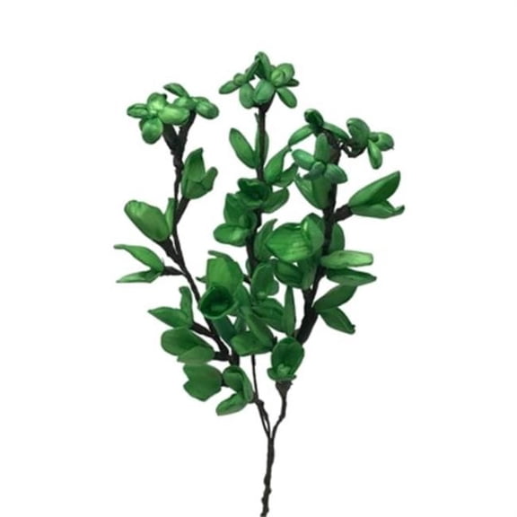 Metrotex Designs 41307 3 Stems Boxwood Leaves, Dark Green