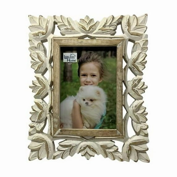 Metrotex Designs 12018 5 x 7 in. Malaga Picture Frame - White Wash