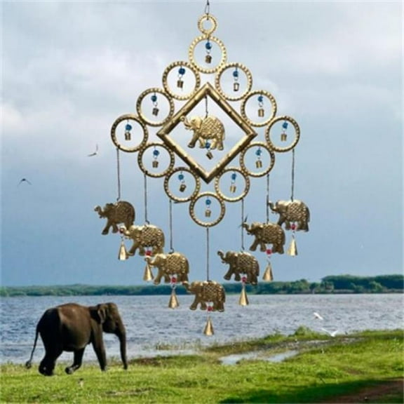 Metrotex Designs 62103 Caravan Bell Wind Chime, Burnt Gold
