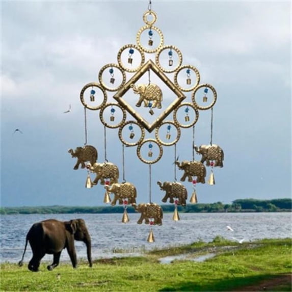 Metrotex Designs 62103 Caravan Bell Wind Chime, Burnt Gold