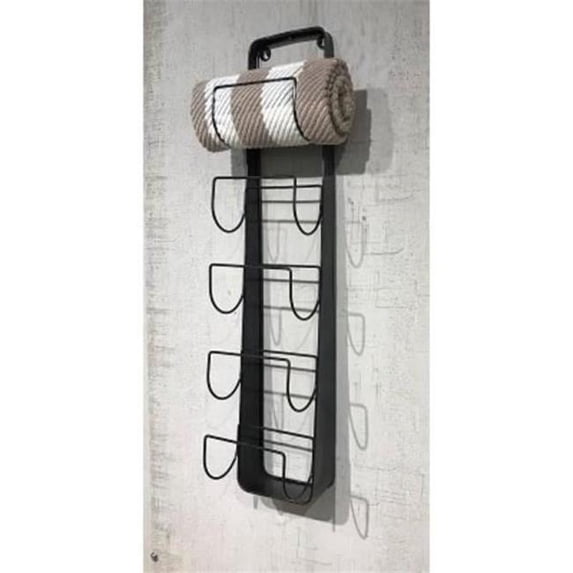 Metrotex Designs 64016 Wall Towel Five-Slot Bottle Rack, Gloss Bronze