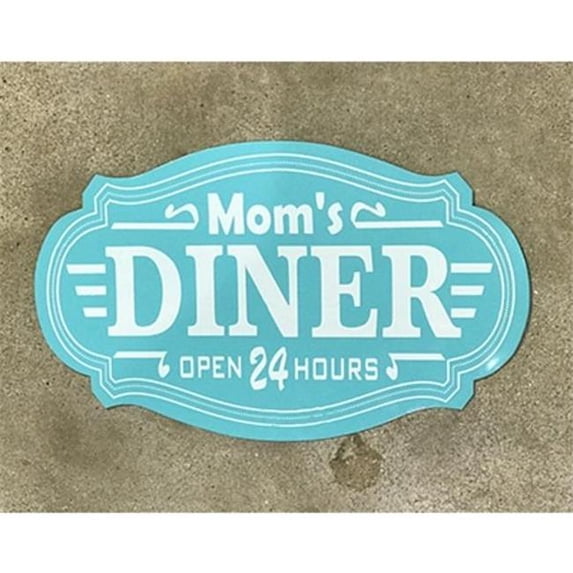 Metrotex Designs 64022 Moms Diner Wall Sign, Teal & White